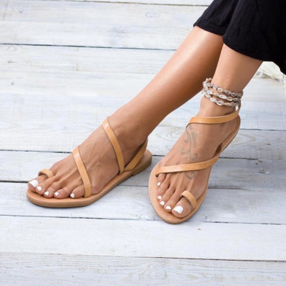 Classic Greek Leather Sandals NWOT